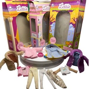 Lottie Doll Clothes Outfits Jackets Pants Tops Accessories Lot Biscuit Bowl